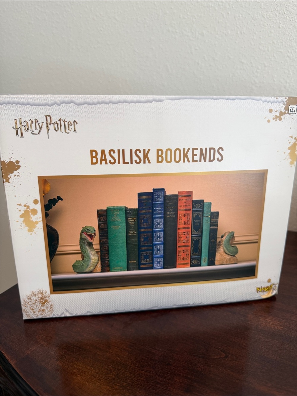 Warner Bros. Basilisk Bookends in Green and Cream